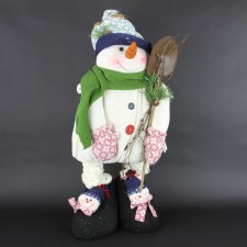 25-35.5"TELESCOPE SNOWMAN FIG