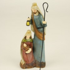 8" RESIN HOLY FAMILY FIGURINE