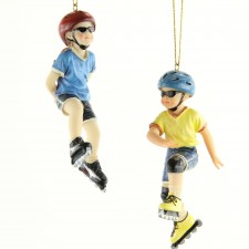 3"SKATING GIRL/BOY ORN A25