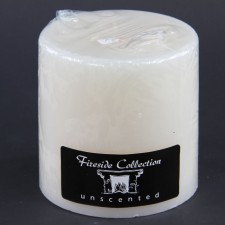 5"X5"FIRESIDE CANDLE IVORY