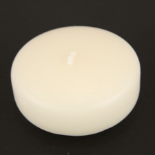 3" DISC FLOAT CANDLE X1 IVORY