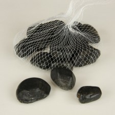 1-2CM RIVER ROCK 2LB/BG BLACK