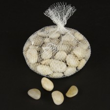 1-2CM RIVER ROCK 2LB/BG WHITE