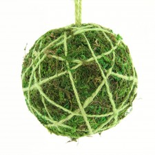4" HANGING MOSS BALL GREEN