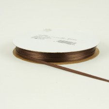 1/8" DOUBLE FACE SATIN BROWN
