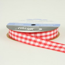 5/8" GINGHAM CHECK 10YD  RED