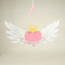24"PRINCESS HEART WING SIGN