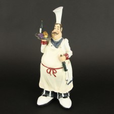 CHEF W/WINE/BRD ON TRAY
