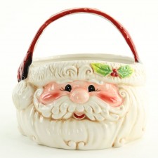 7.5"RED NOSE SANTA HEAD BKST