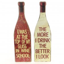 6.5"BURG. WINE BTTL SIGN A4
