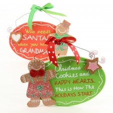 GINGERBRD SAYING PLAQUE M25