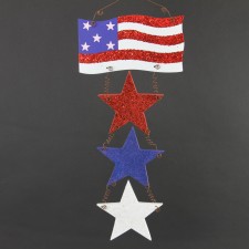 FLAG W/HANGING STARS