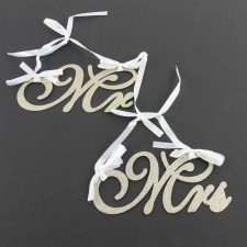 8"X4"MR/MRS CHAIR HANG.ORN