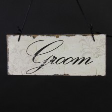15.5"BRIDE/GROOM DECO.SIGN