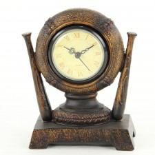 6"X5.25"X2.5"BASEBALL CLOCK
