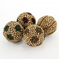 4.5"D WOOD BALL 4PC/PKG
