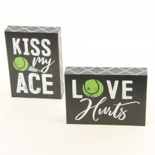 MDF TENNIS HUMOR BLOCK DECO