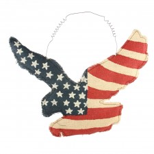 BURLAP EAGLE WALL DECO M25