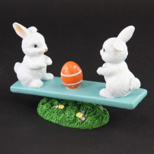 RESIN SEE-SAW BUNNY FIG A4
