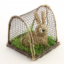 SM.SISAL BUNNY IN CAGE M25