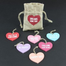 SIGND W/BURLAP POUCH 6/ST A4