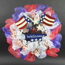MESH/MTL STAR SPANGLED WREATH