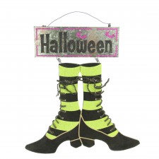 WITCH'S STRIPE SOCK SIGN A25