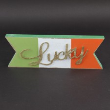 MDF LUCKY IRISH FLAG SIGN A4