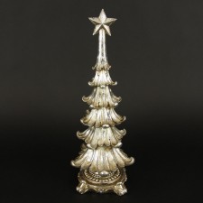 LG RESIN SILVER TREE FIGURINE
