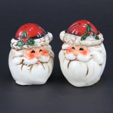 3"CER.SANTA SALT/PEPPER 2/SET