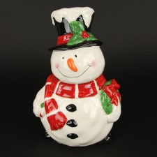 CERAMIC SNOWMAN CANISTER