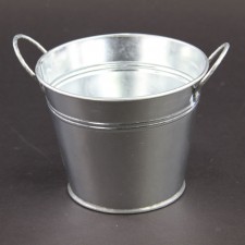 5.25"DIA GALVANIZED POT