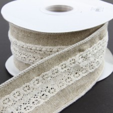 2.5"X10Y LACE/SACK CLOTH A25