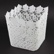 9.75"SQ.CROCHET POT COVER A25