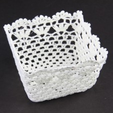 5.25"SQ.CROCHET POT COVER A25