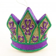 9.25"MARDI GRAS CROWN ORN A25