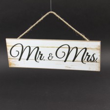 15"X5" "MR. AND MRS." SIGN
