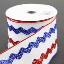 2.5"X10YD GLITTER RICRAC
