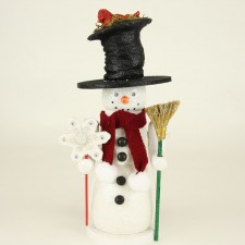 16"HOLLYWOOD SNWMN NUTCRACKER