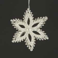 3"ACRYLIC PLAT GLIT SNOWFLAKE