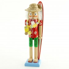 15"WOODEN SURFER NUTCRACKER