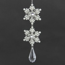 7.5"ACRY/MTL SNOWFLAKE DANGLER