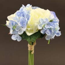 13"ROSE HYDRANGEA CREAM/BLUE
