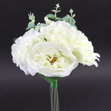 14"ROSE/CABBAGE ROSE BOUQUET