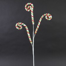 28"CURLY CANDY CANE X3