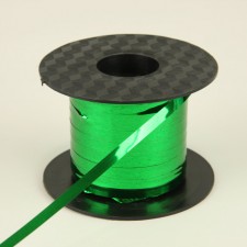 CURLY RIBBON 500YD MET EMERLD