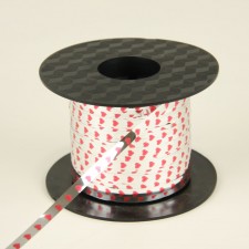 CURLY RIBBON 500YD MET HEARTS