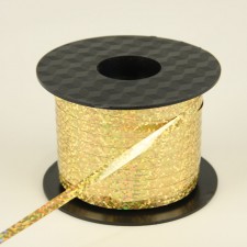 CURLY RIBBON 250YD HOLO.GOLD