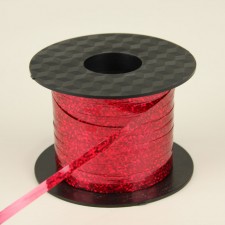 CURLY RIBBON 250YD HOLO.RED