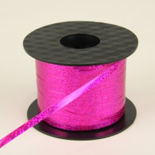 CURLY RIBBON 250YD HOLO.CERISE